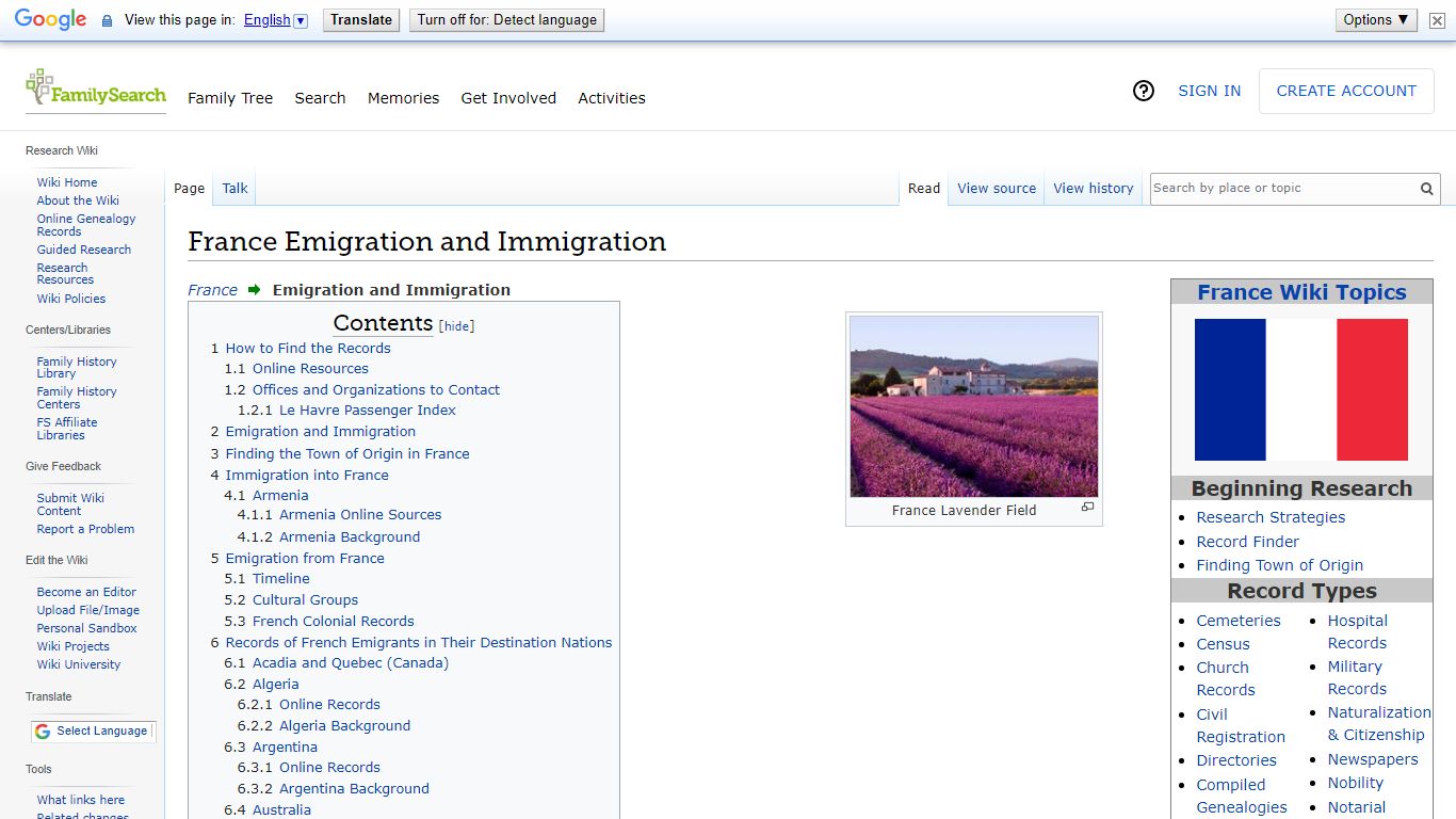 France Emigration and Immigration • FamilySearch