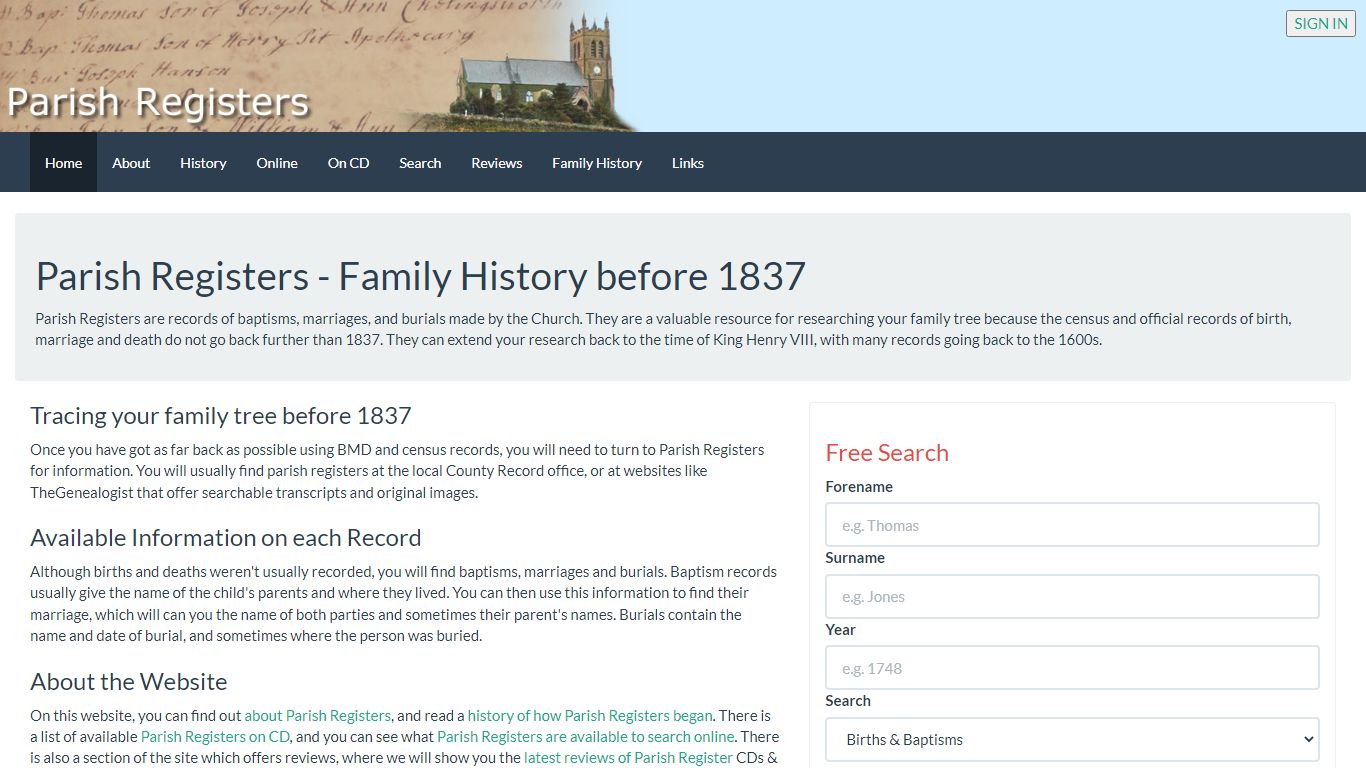 Parish Registers